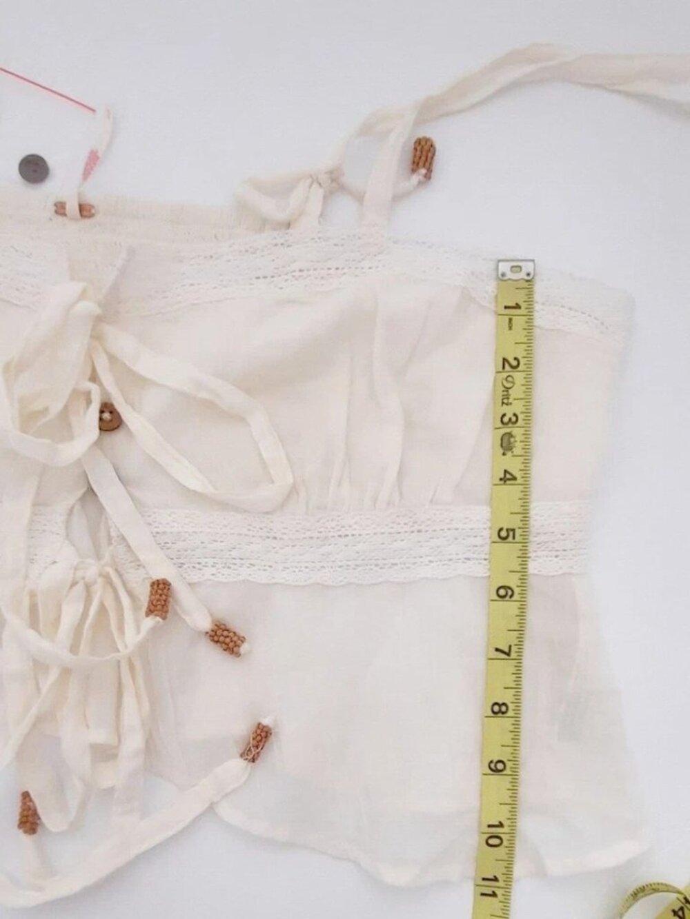 Free People Zaria Set Tank Top & Mini Skirt Set Ivory Size Large NWT - Picture 8 of 11